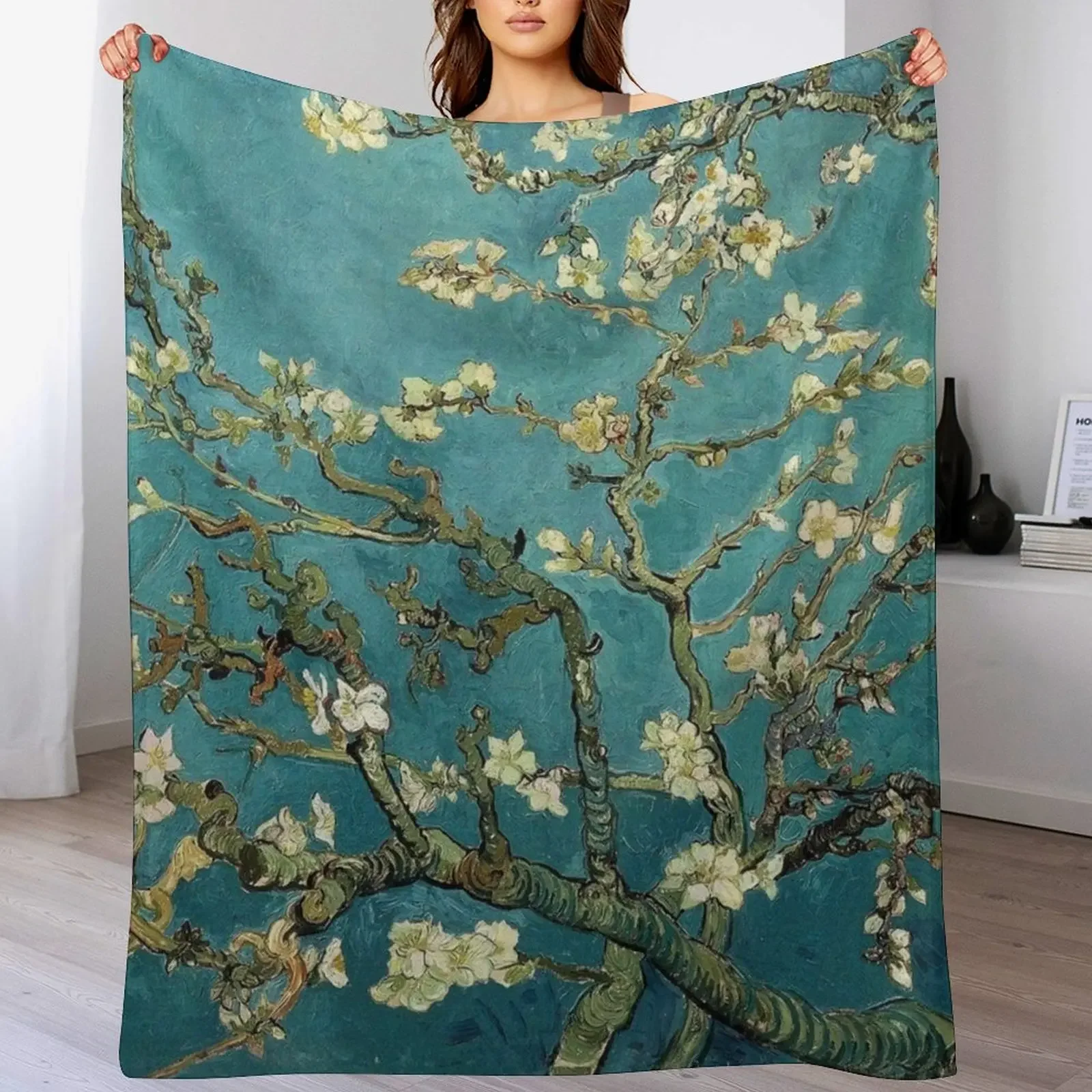 

Almond Blossom Throw Blanket Long Lasting Soft Plush Blanket for Daily Use