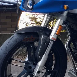 Buell xb9 xb12 s r xb用100% カーボンファイバーフロントフェンダーマッドガードカバーハガー