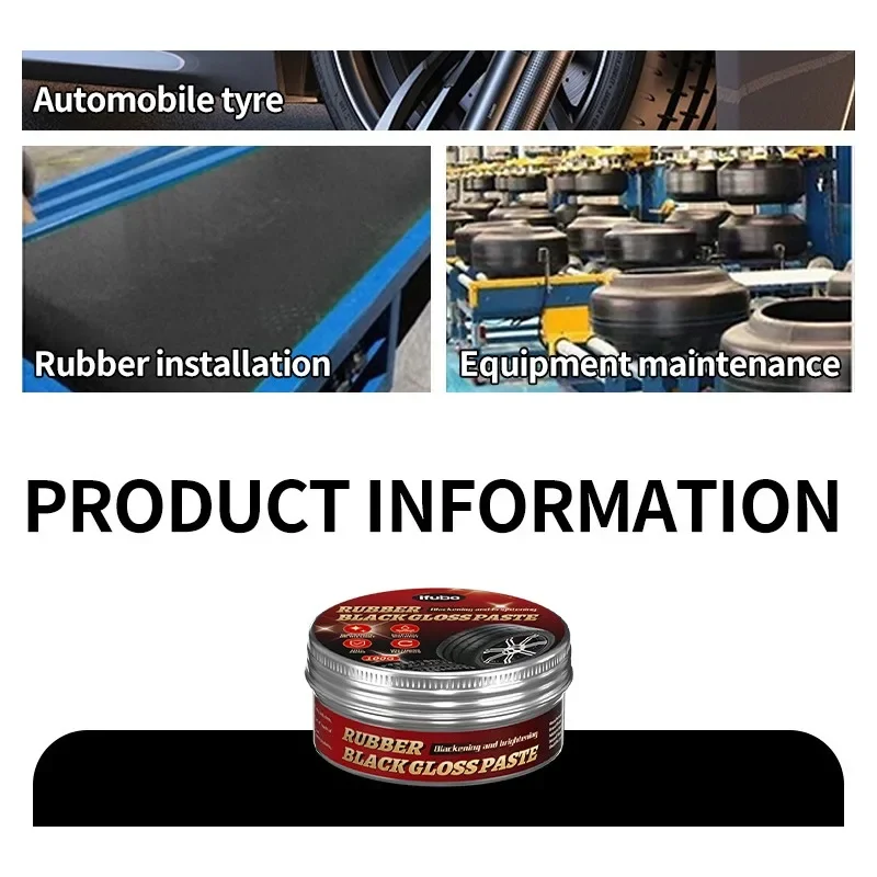 Tire Wax Tire Shine Car Plastic Foam Cleaner Degreasing Anti-aging Dust Cleaning General Car Care Blackening Accessories