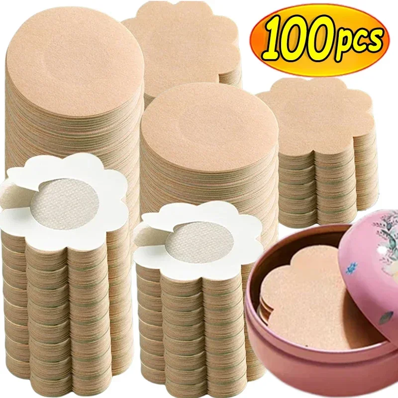 2/100Pcs Cloth Nipple Cover Teat Hide Women Nipple Pasties Piece Breast Petals Invisible Bra Padding Chest Sticker Patch Covers