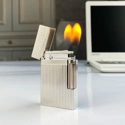 New vintage Lighter Bright Sound brass shell windproof gas lighter for cigarette men's gift