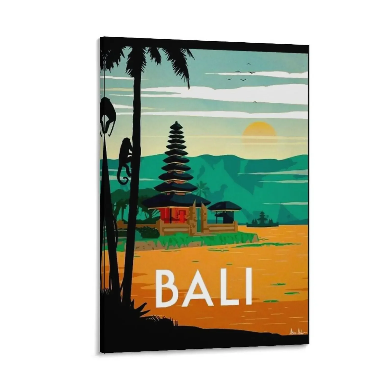 

BALI : Vintage Travel and Tourism Advertising Print Canvas Painting painting room decor house decorations