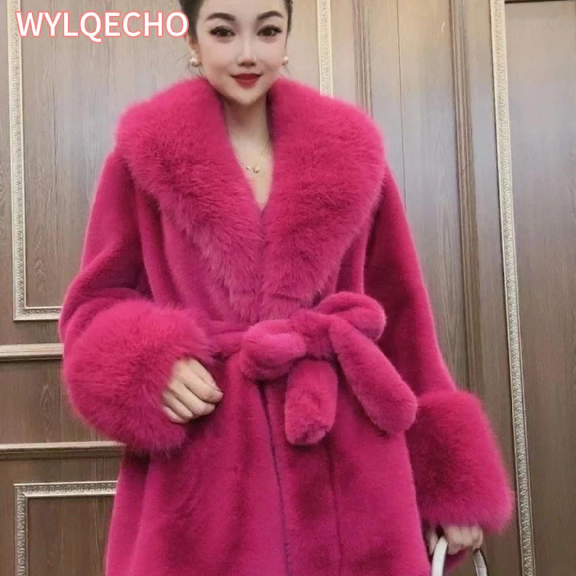 Vintage Thick Fashion Warm Coat Fur Coat Women's 2023 Winter New Korean Fashion Imitation Fox Fur Padded Coat Street Outwears