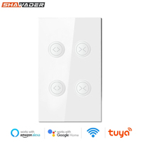 Shawader WiFi Tuya Curtain Switch US Touch Roller Blinds Motor controller Smart Life App Remote Control by Alexa Google Voice