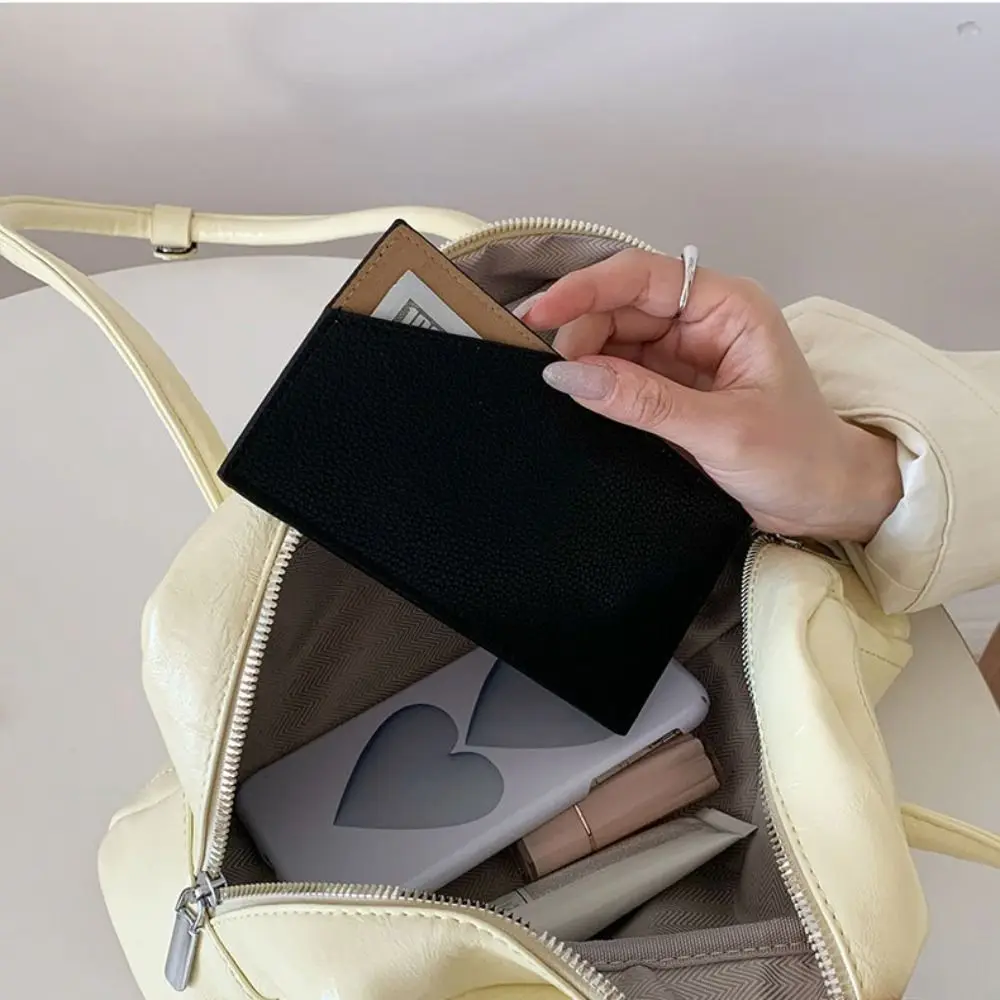Versatile Portable Ultrathin Long Wallet PU Lightweight Women Wallet Korean Style Ticket Clip Storage Bag Cards Purse Work