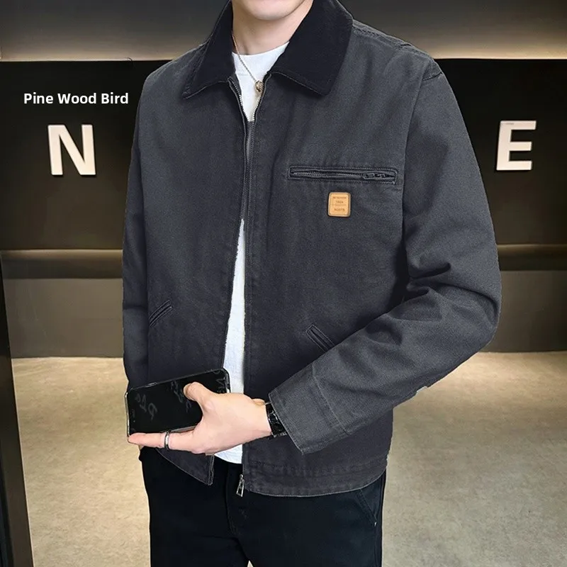 

TUCANO Woodpeer Color Blo Casual Collar Jaet Trendy American Sle Autumn Winter New Arrival Men's Loose Fit Polyester ...