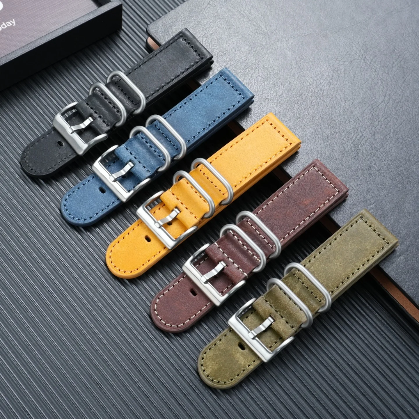 22mm 24mm Vintage Cowhide Strap for Diesel DZ4471 DZ7321, Replacement Leather Band for DZ4518 DZ4418 DZ7378, Men's