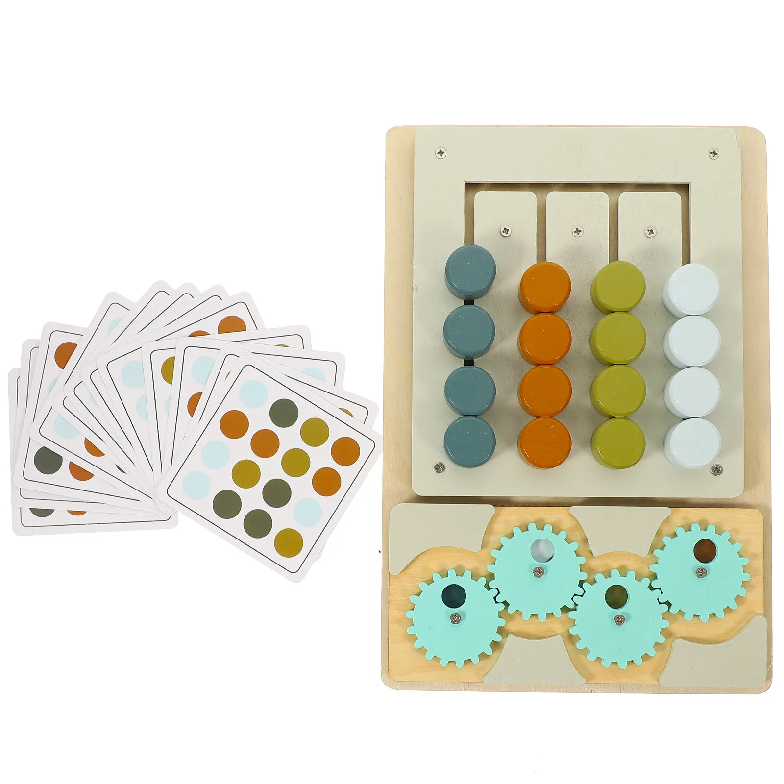 

1Set Color Matching Educational Board Natural Wood Early Learning Game for Toddlers Kids Sorting Game Cognitive Development