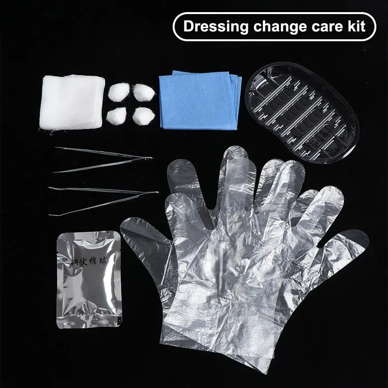 1 Set Debridement-Naht-Desinfektions-Wundpflege-Werkzeugset NEU Steriles Einweg-Verband-Ersatzwerkzeugset – Detail 14
