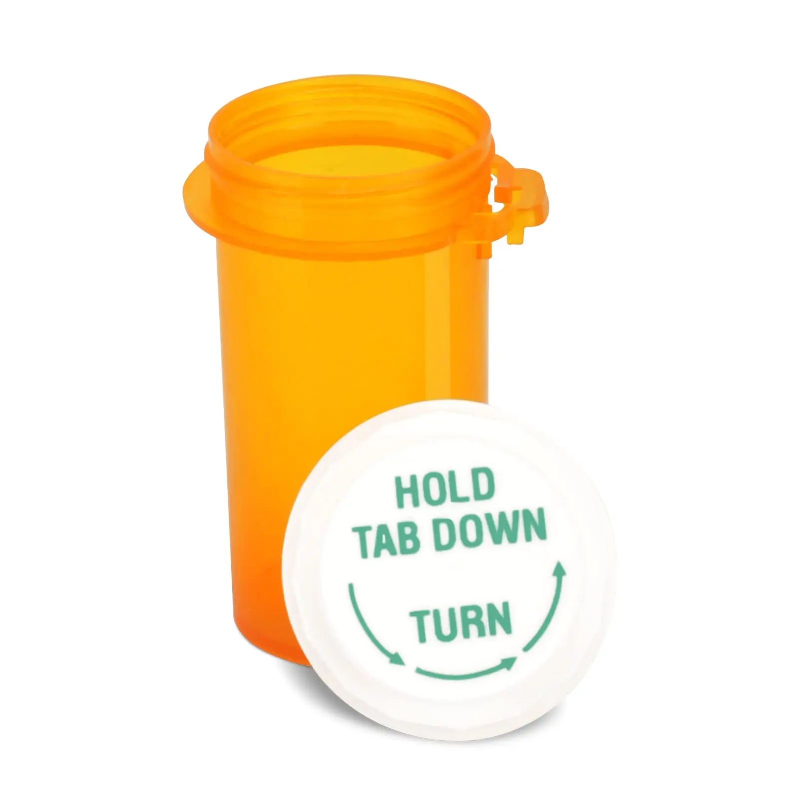 10/13/16/20Dr Thumb Tab Vials Medicine Container Pill Bottle Prescription Pharmacy Vial Reversible Cap with Animal Pet Resistant