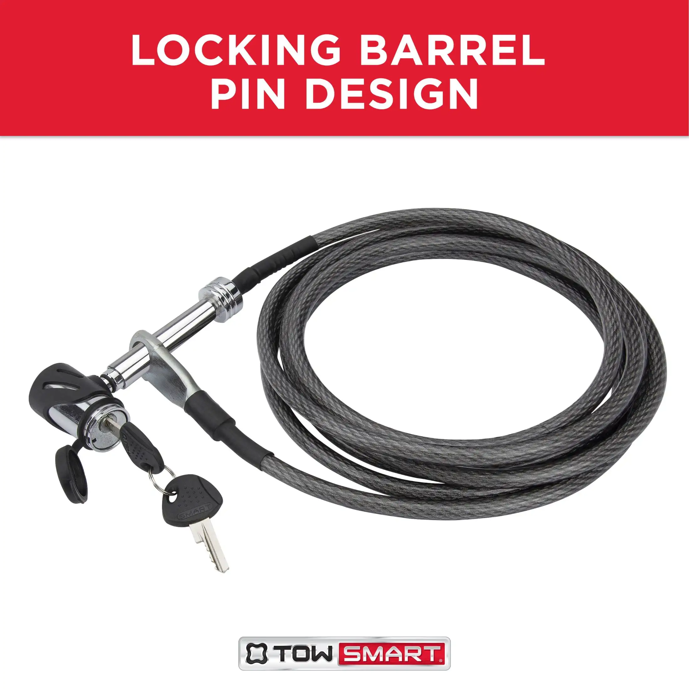 12 футов Плетеный стальной трос с замком, виниловое покрытие