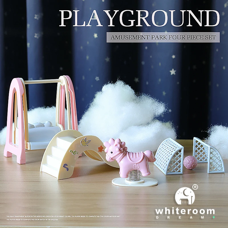 

1/12 Mini Furniture Family Toys Trojan Horse Miniature Scenes Living Room Tabletop Decorations Simulation Models Girl Doll House