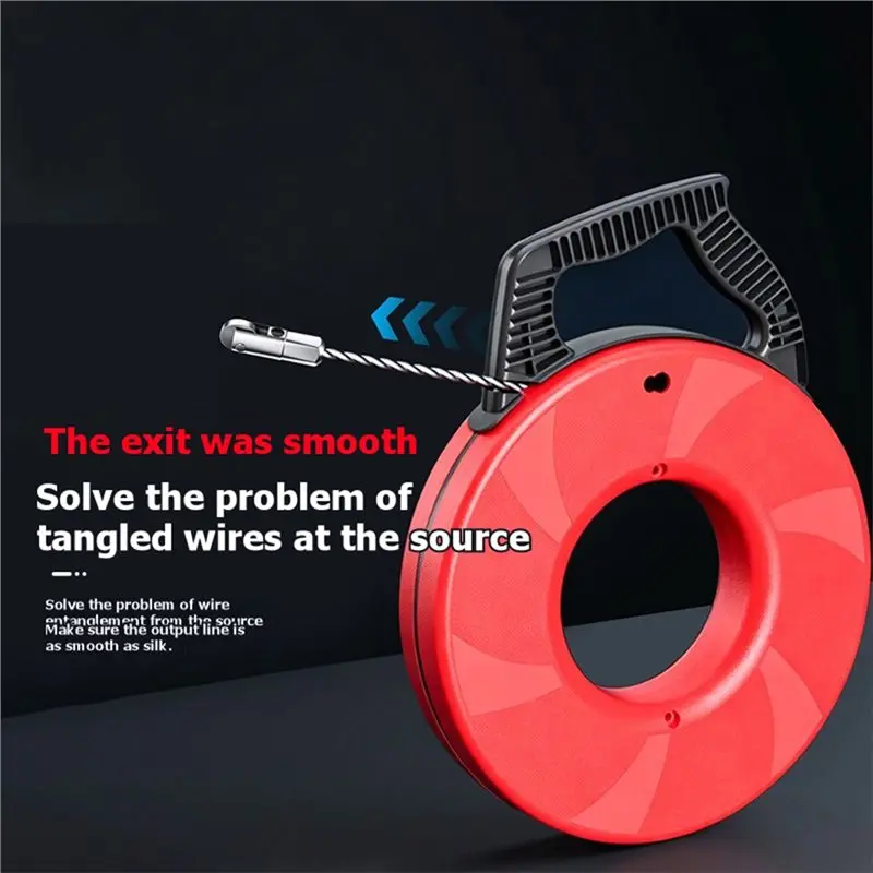 A84E-For Concealed Wire, Power Cable Puller Electrical Cable Puller Special Cable Reel 5 Meters Round Head For Network Cable