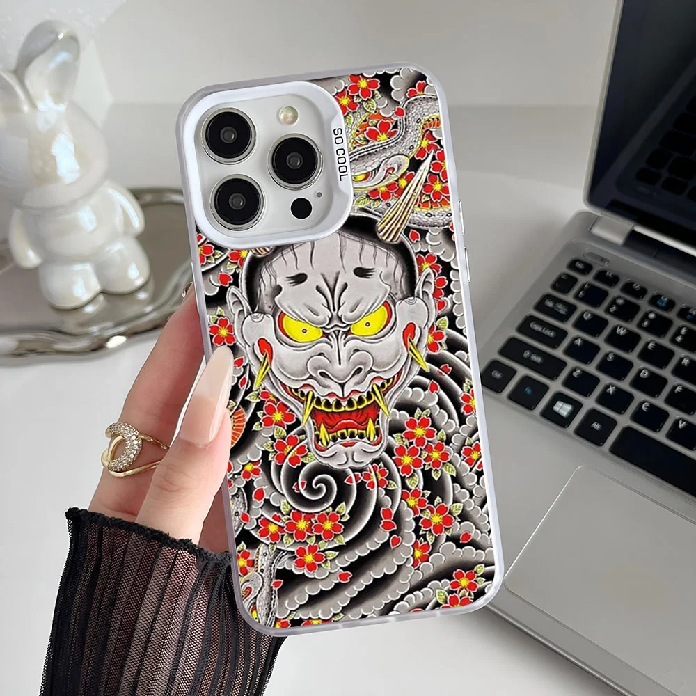 1 قطعة جورو ماجيماس هانا ياكوزا جراب هاتف IMD اللون فضي شل آيفون 16 15 14 13 12 11 برو ماكس زائد