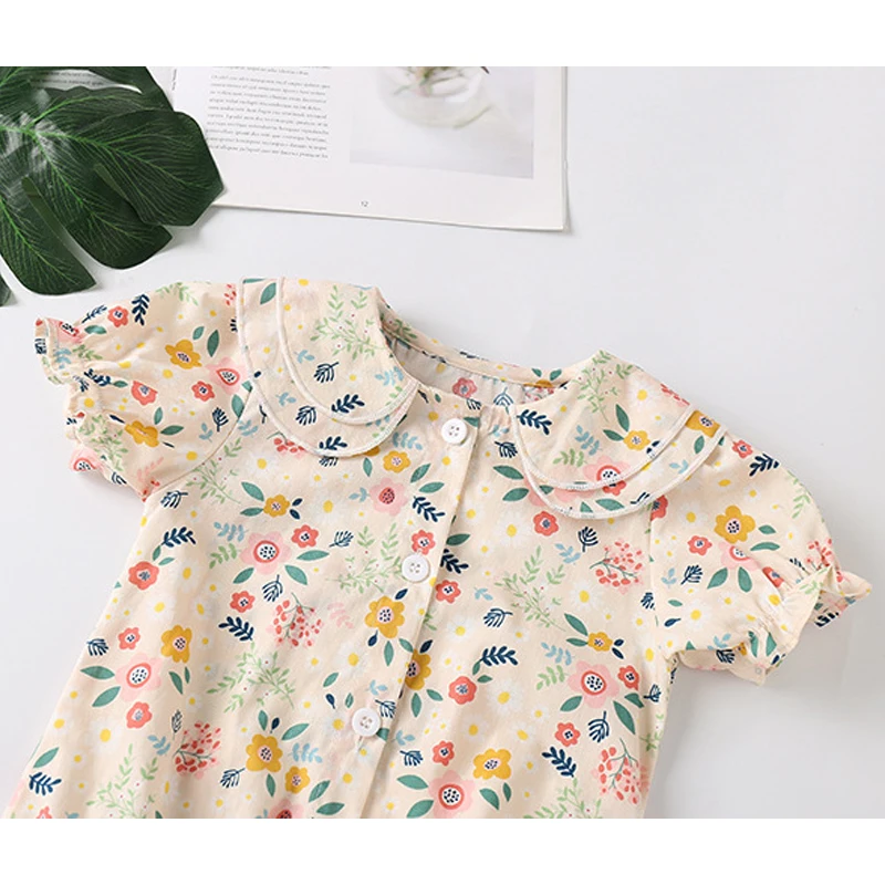 Summer New Long sleeved cute Baby clothes Cute New Girls\' Baby Bodysuits thin girls baby printed Children\'s Princess clothing