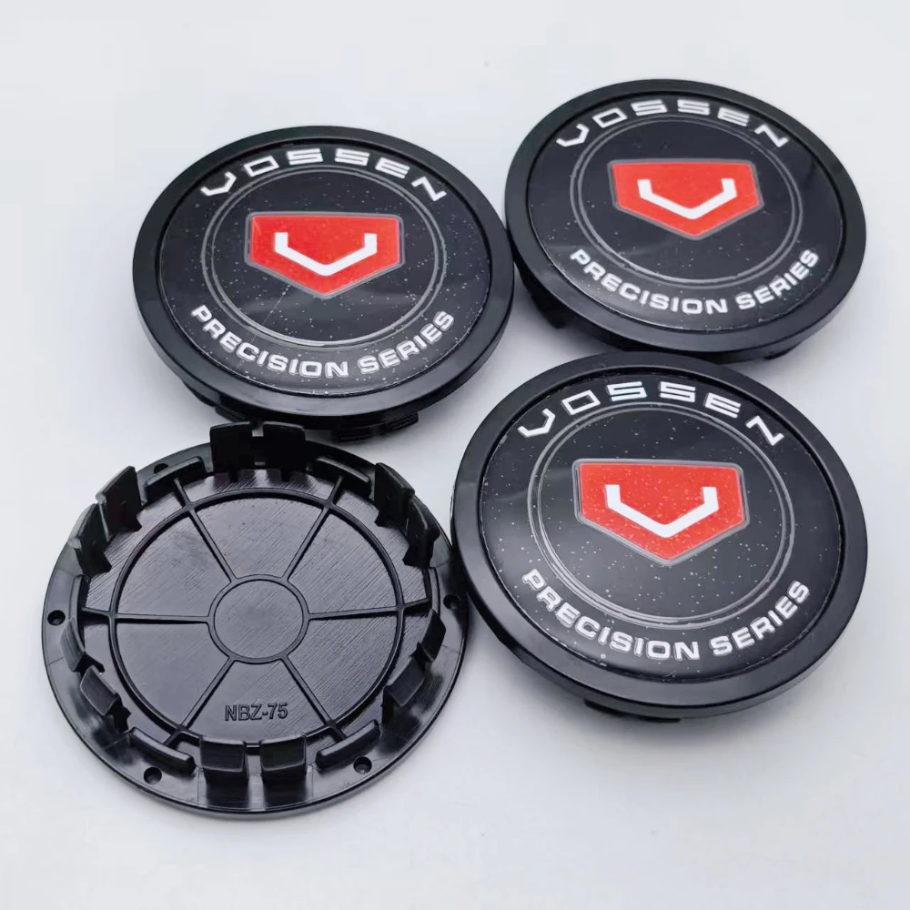 4pcs 75MM Clips 65MM Vossen Logo Emblem Badge Car Wheel Center Caps Wheels Hub Dust Cap Rim Hubcaps Dust Cover Car Accessories view 4