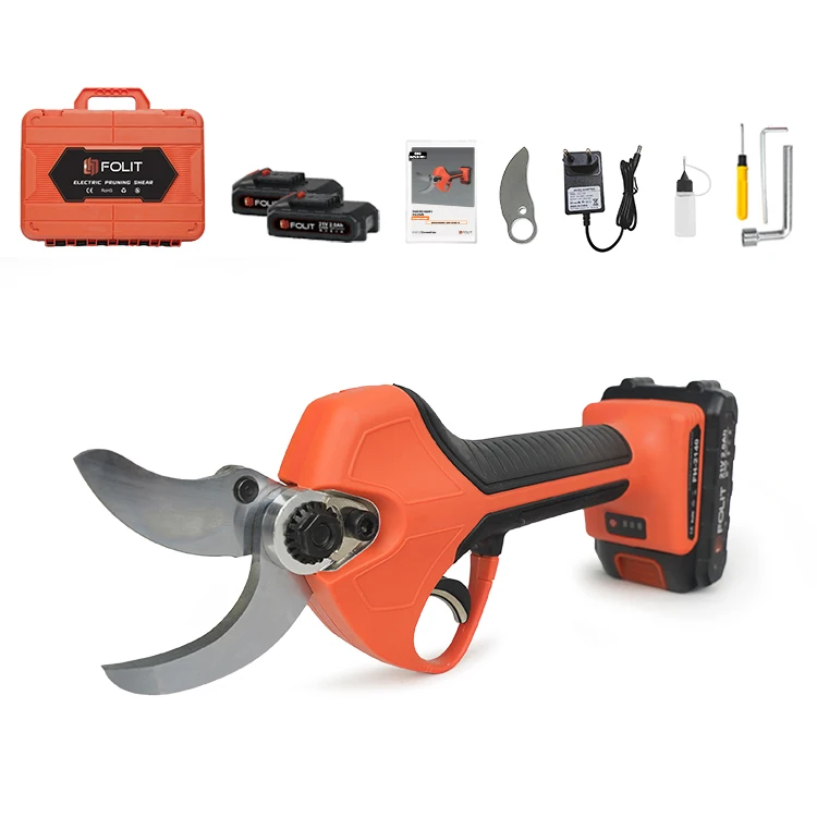 Factory Wholesale Cordless Electric Pruning Shears 40mm Large Cutting Diameter Battery Powered Progressive Finger Protection