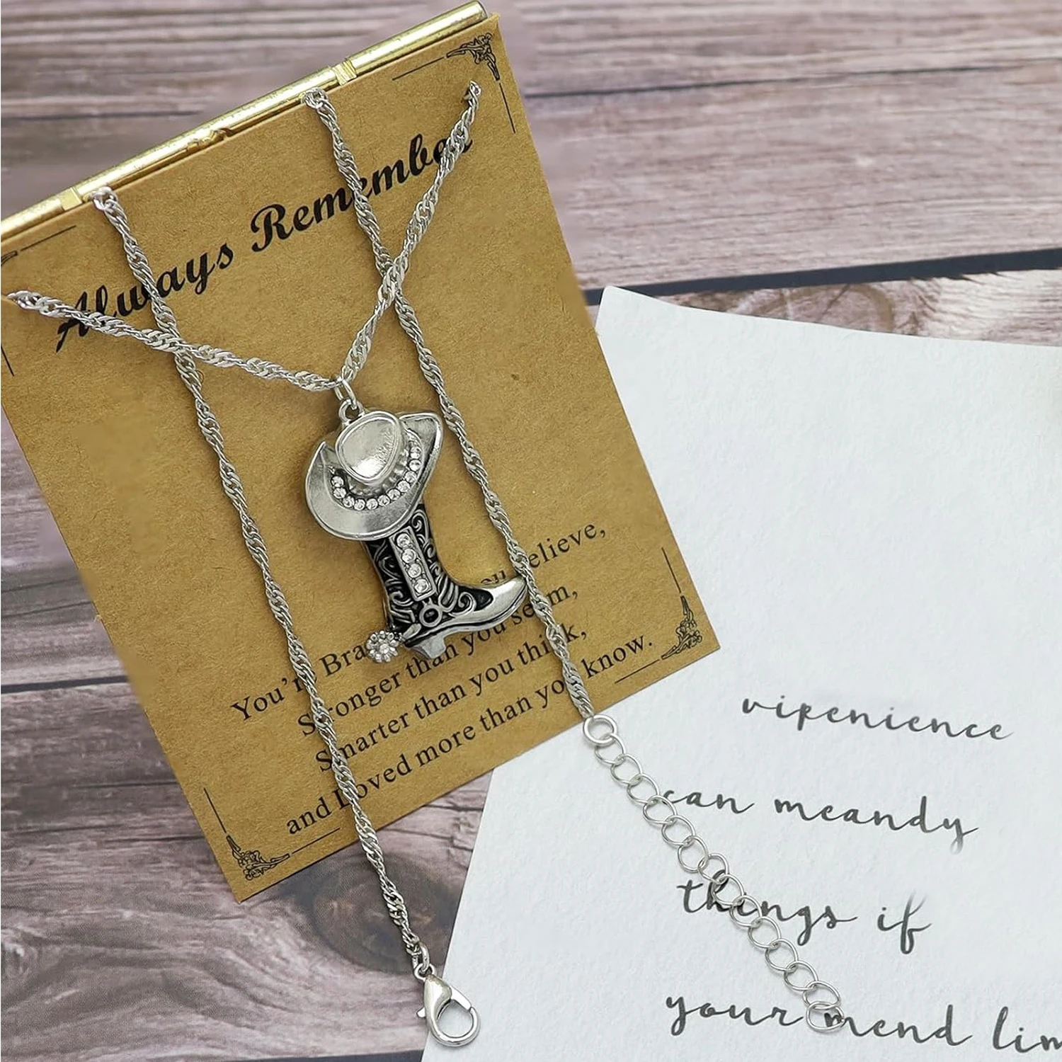 Fashion Creative Cowgirl Necklace Charms Jewelry Vintage Western Cowboy Hat Boots Pendant Necklaces for Women Accessories Gift