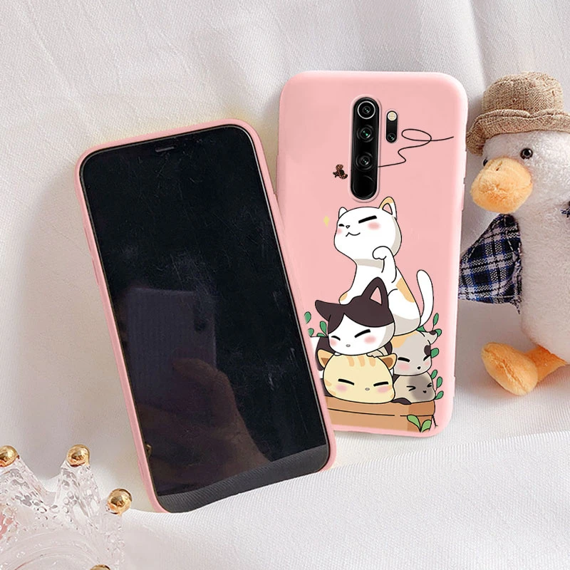 Heart Flower Case For Redmi Note 8 8T 8 Pro Phone Cover Cute Silicone Shockproof Soft Coque For Redmi Note 8 Shell Cartoon Love