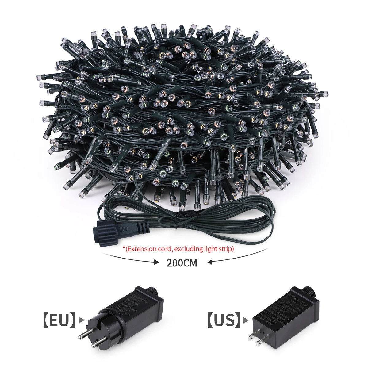 Waterproof Christmas Tree LED String Light 24V EU Plug/US Plug/Solar Fairy Lights LED Garland, for Outdoor Garden Room Decor