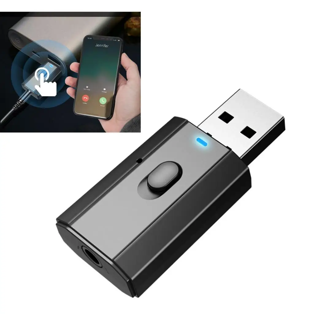 5.0 Transmitter and Receiver, 3.5mm Adapter Low Latency, 2 Devices