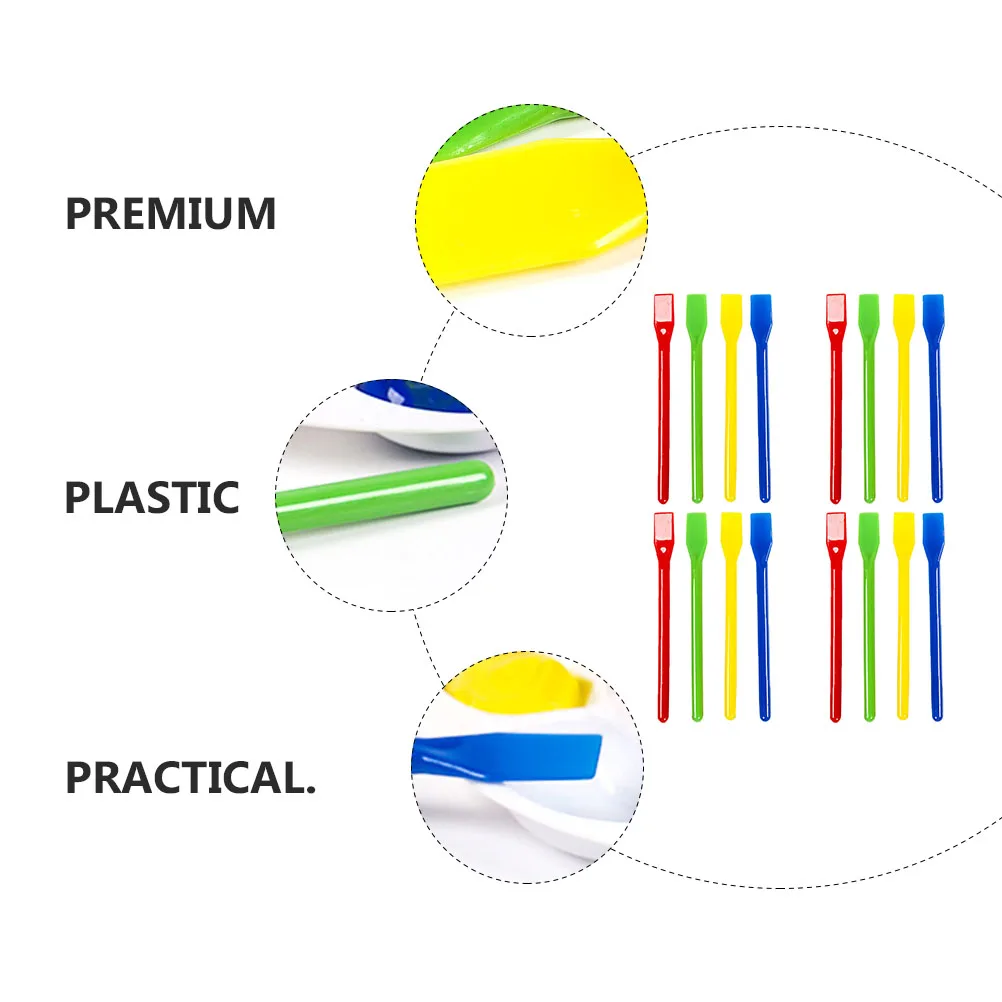 

16Pcs Plastic Stirring Rods Colorful Pigment Mix Sticks Ergonomic Painting Supplies Perfect for Blending Paint Glue and Liquid