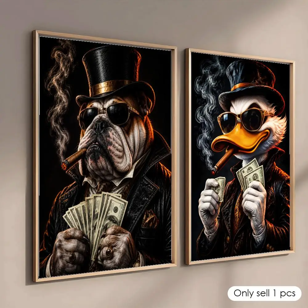 Cool Gangster creature Poster Home Living Bed Room Bar Hallway Sticky Wall Printing Waterproof Aesthetic Decor