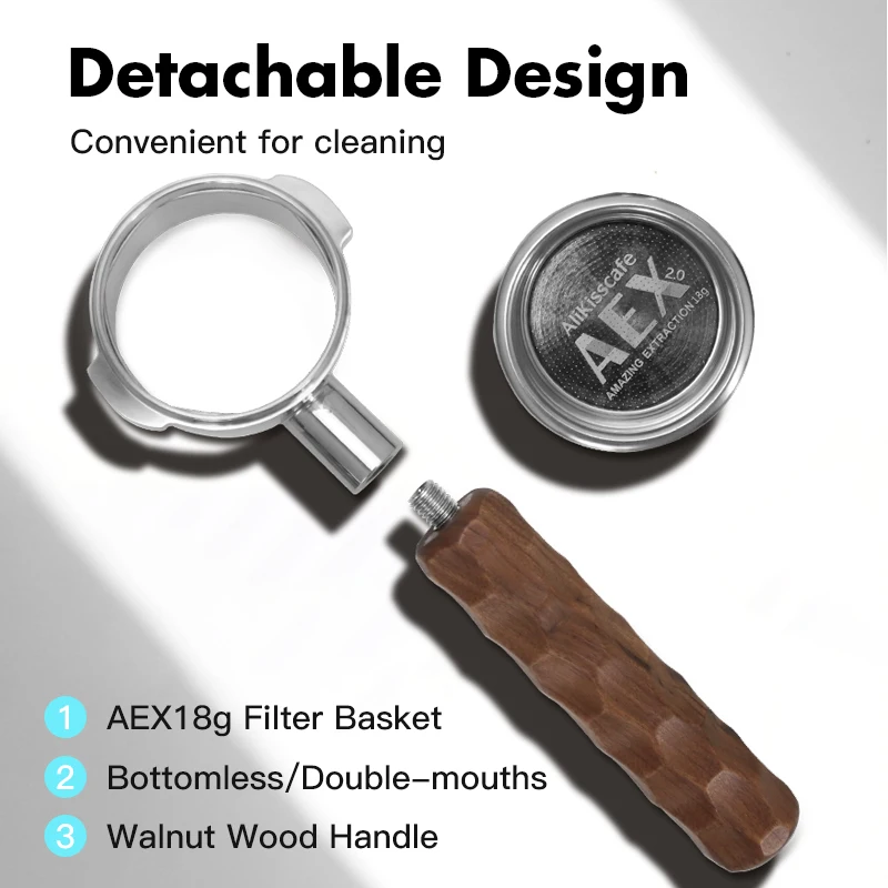 Portafiltro sin fondo de café de 58mm para E61 Gaggia Nuova Hibrew H10a Breville 9series accesorios para máquinas de café expreso herramientas de Barista