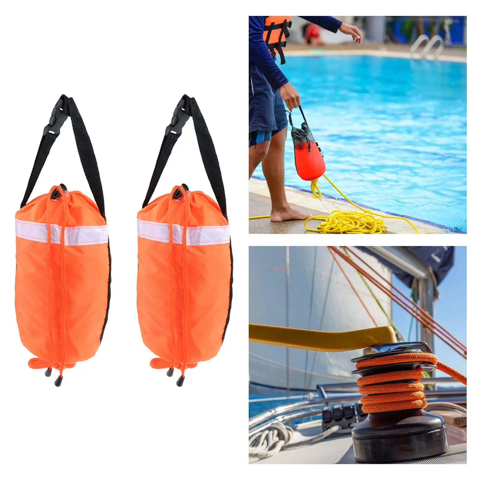 Water Throwable Rope Throw Bag 10mm Dia Rope Raft Kayaking Emergency Rope Ice Fishing Water Floating Rope Water Sports Throw Bag image 2