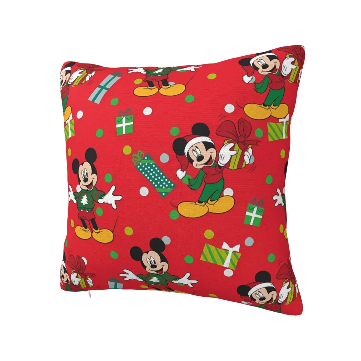 Pillow Cover Mickey Mouse Merry Christmas Day (2) Graphic Cushion Cover Kawaii Pillow Case For Sofa Car Home Decor Pillowcases