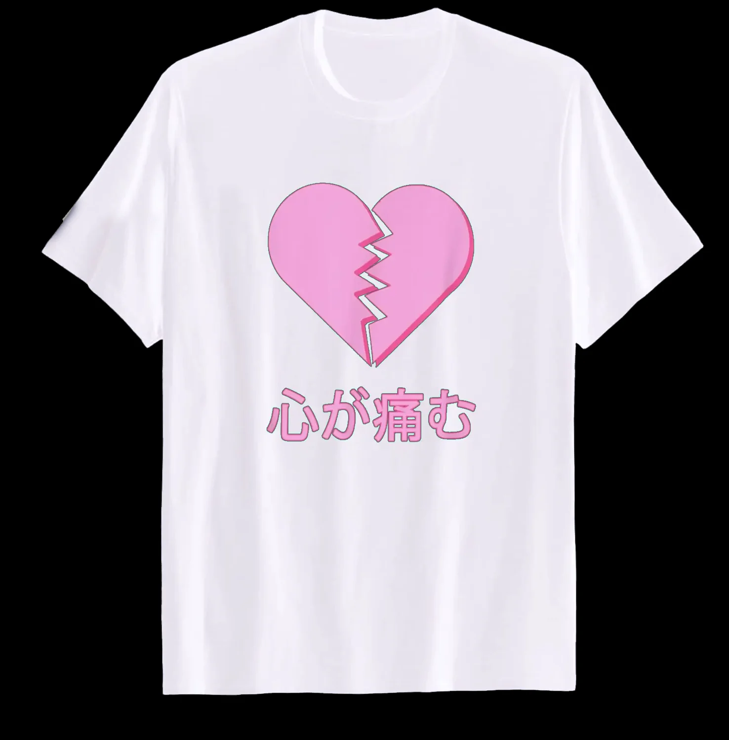 Heartbroken Japanese Aesthetic Pastel Goth Kawaii Clothing T-Shirt 90s Grunge Clearance Sales for Woman Clothing Free Shipping