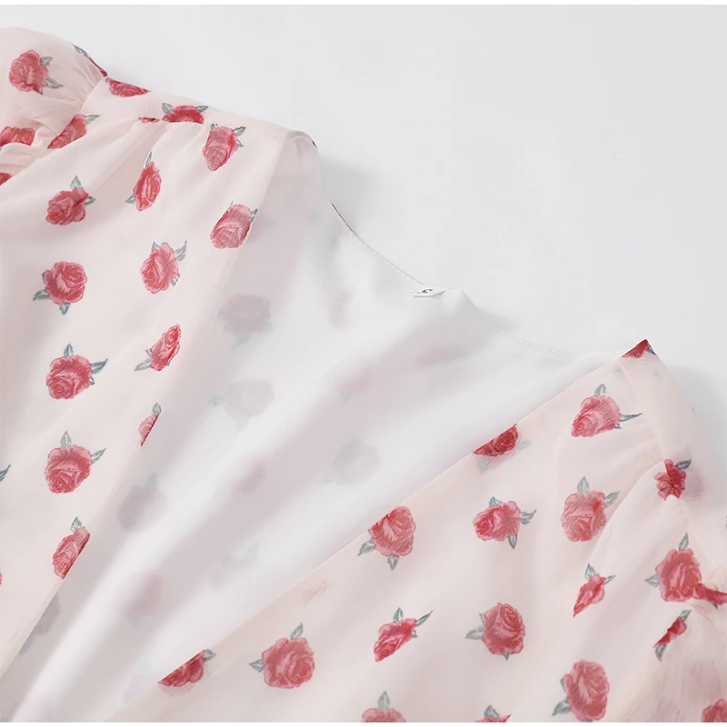 Lady Flare Puff Sleeve V Neck Mini Dress Women Floral Print Sexy Ruched Hem Bodycon Chic Dresses 2026 Party Summer Gowns Petite S77ab5c8aed0b46cfb3275fd08ebe32fej