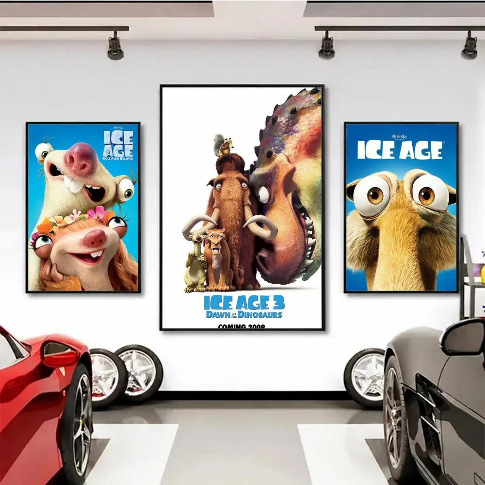 animation Ice Age Poster Wall Posters Art Print HD Print Self-Adhesive Waterproof Wall Stickers Room Decoration