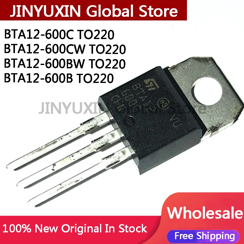 10PCS NEW BTA12-600B BTA12600B BTA12-600C BTA12600C BTA12-600BW BTA12600BW BTA12-600CW BTA12600CW TO-220 electronics transistors