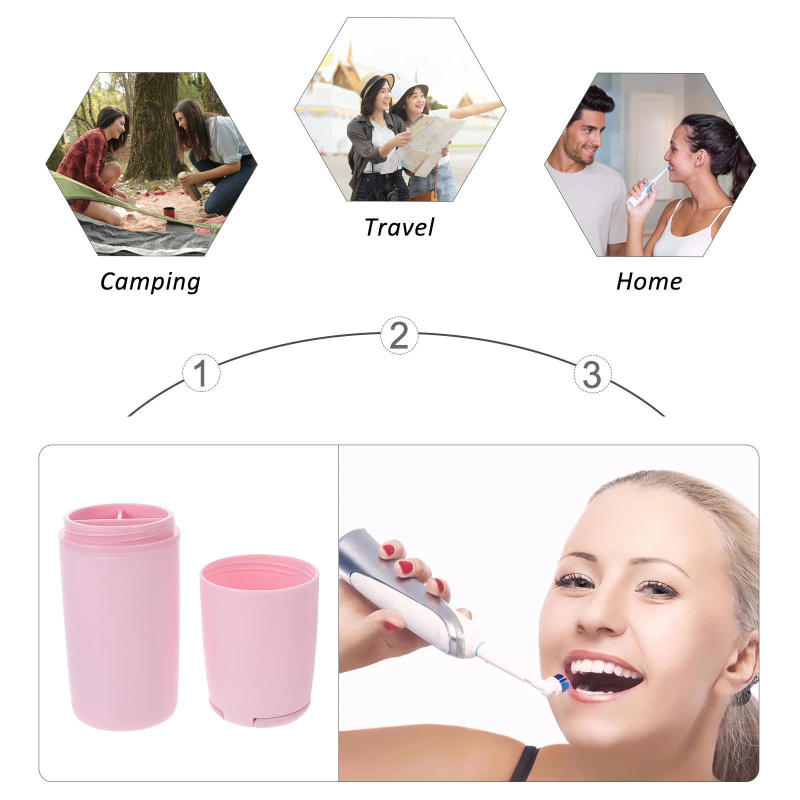 

1 pc Multifunctional Toothbrush Storage Box Travel Wash Cup Portable Toothpaste Case Creative Sealing Design For Home Bathroom