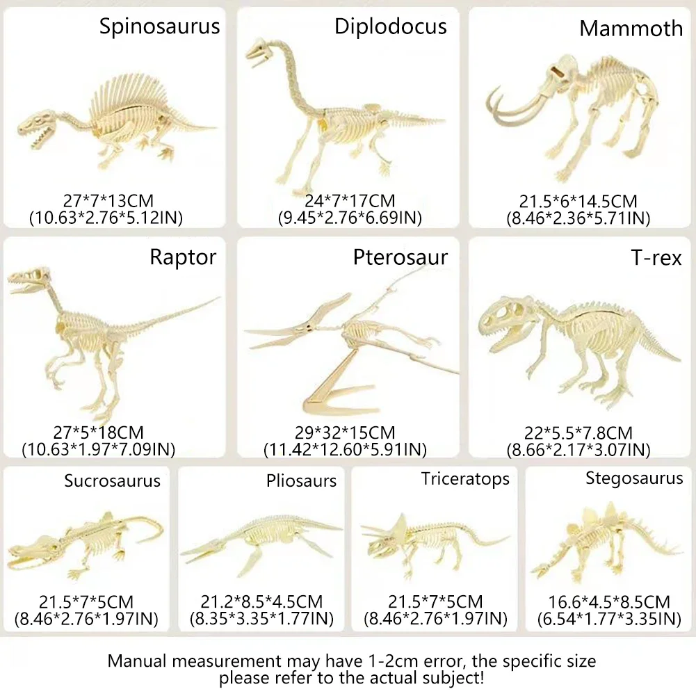 ชุดประกอบโครงกระดูกไดโนเสาร์ทำด้วยมือสำหรับเด็กโมเดลไดโนเสาร์ไทรันโนซอรัสเร็กซ์หุ่นโครงกระดูกจำลอง