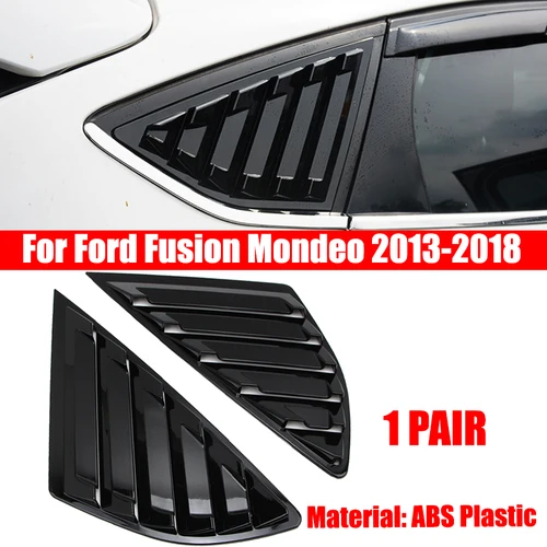 Para Ford Mondeo Fusion 2013-2018 persiana trasera de coche ventana cubierta de obturador lateral pegatina embellecedora pala de ventilación ABS accesorios de fibra de carbono