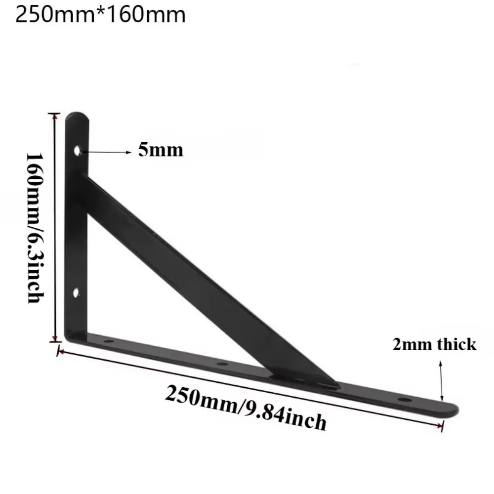 Rak Mengambang Tipe L Baru Rak Segitiga Dudukan Dinding Logam Besi Rak Dekoratif Sudut Sambungan Tugas Berat Rak Buku Rumah