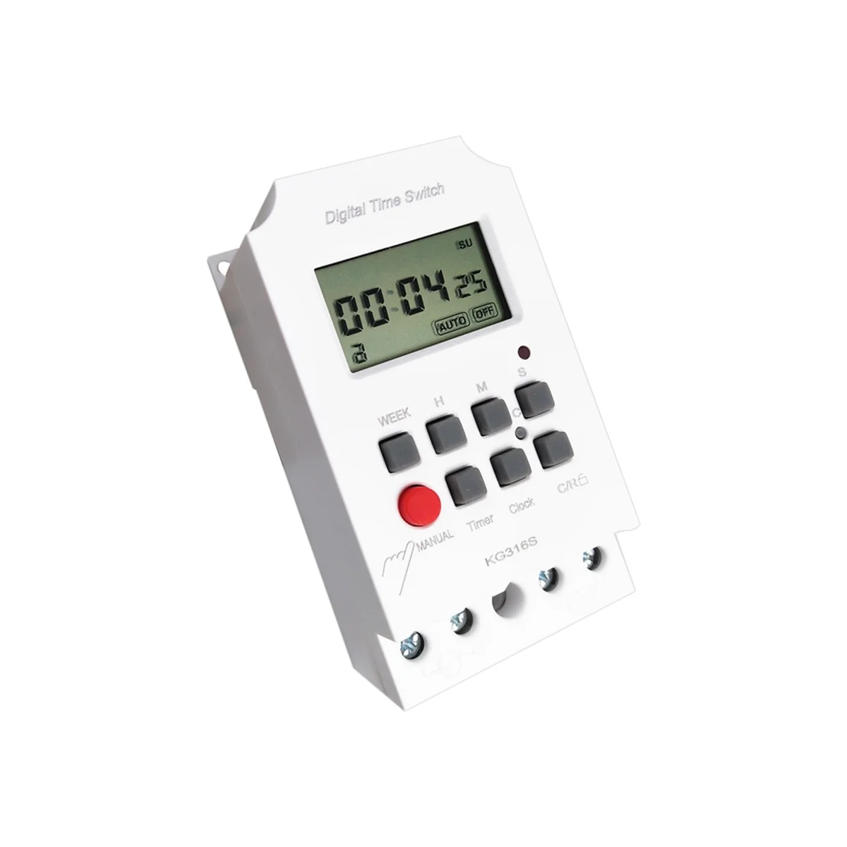 Interruptor de temporizador Digital, dispositivo electrónico programable, 220VAC 25A KG316S, 1 segundo