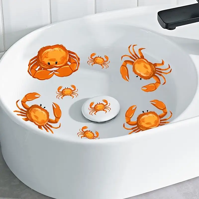Self Adhesive Koi Fish Floral Washbasin Sticker Waterproof Removable for Bathroom Sink Home Decor