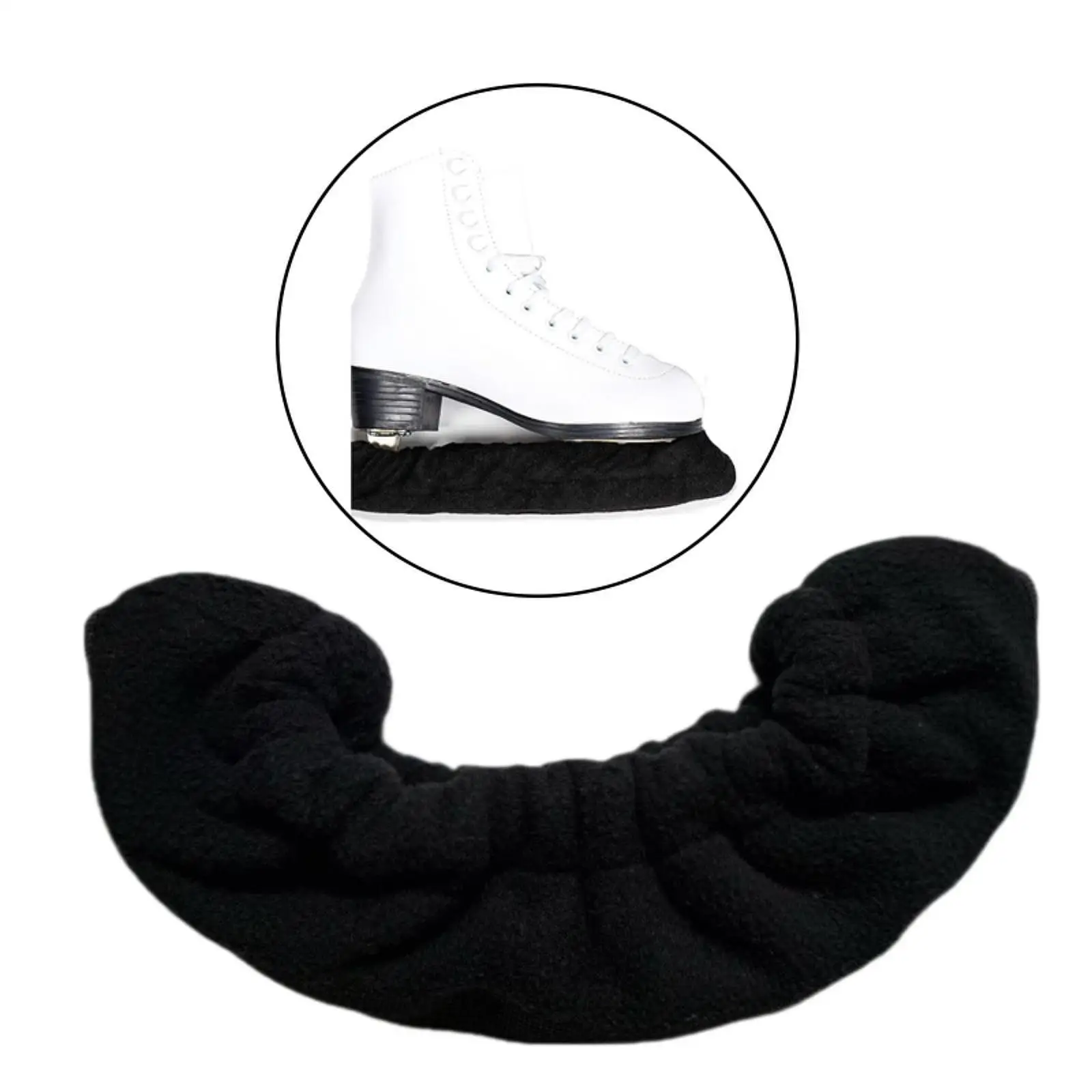 Soft Figure Skating Blade Cover Stuffed Nylon Ice Skates Guard Wearable Protective Soaker for Adults Training and Travel