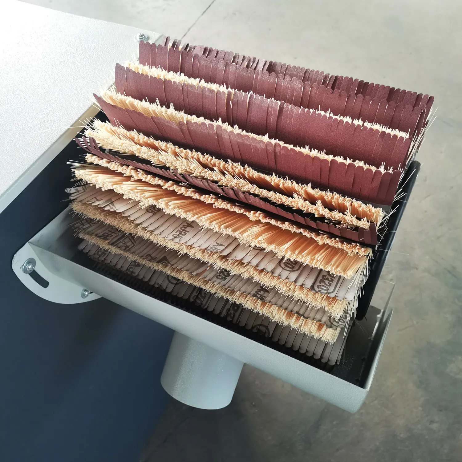 PM-60A Woodworking Double Roll Horizontal Brush Sander Curve Cylindrical Wood Drum Brush Sander Polishing Machine