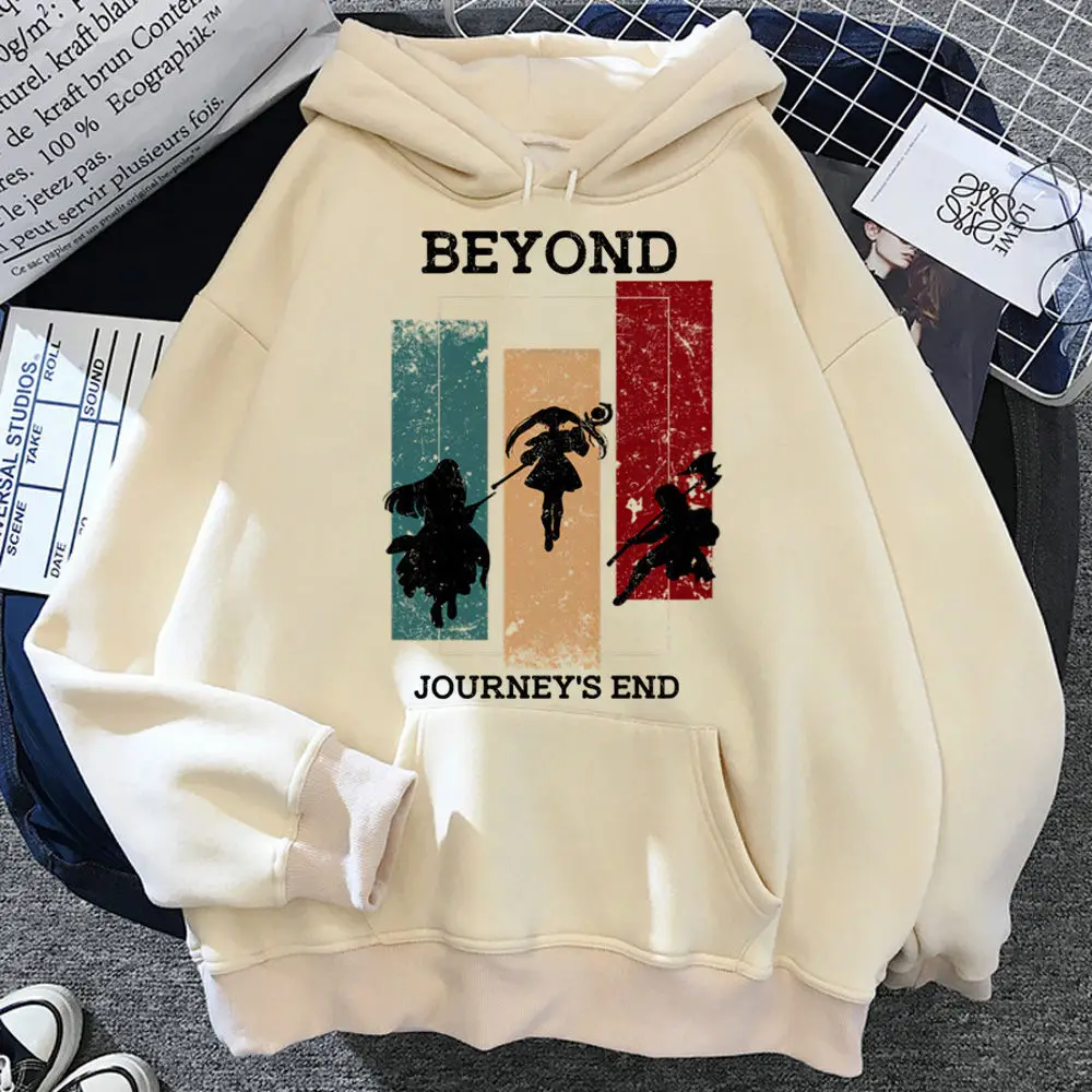 Frieren hoodie elegant soft fabric Y2K anime sweater printed design pattern girl hoddie pullover harajuku funny casual wear