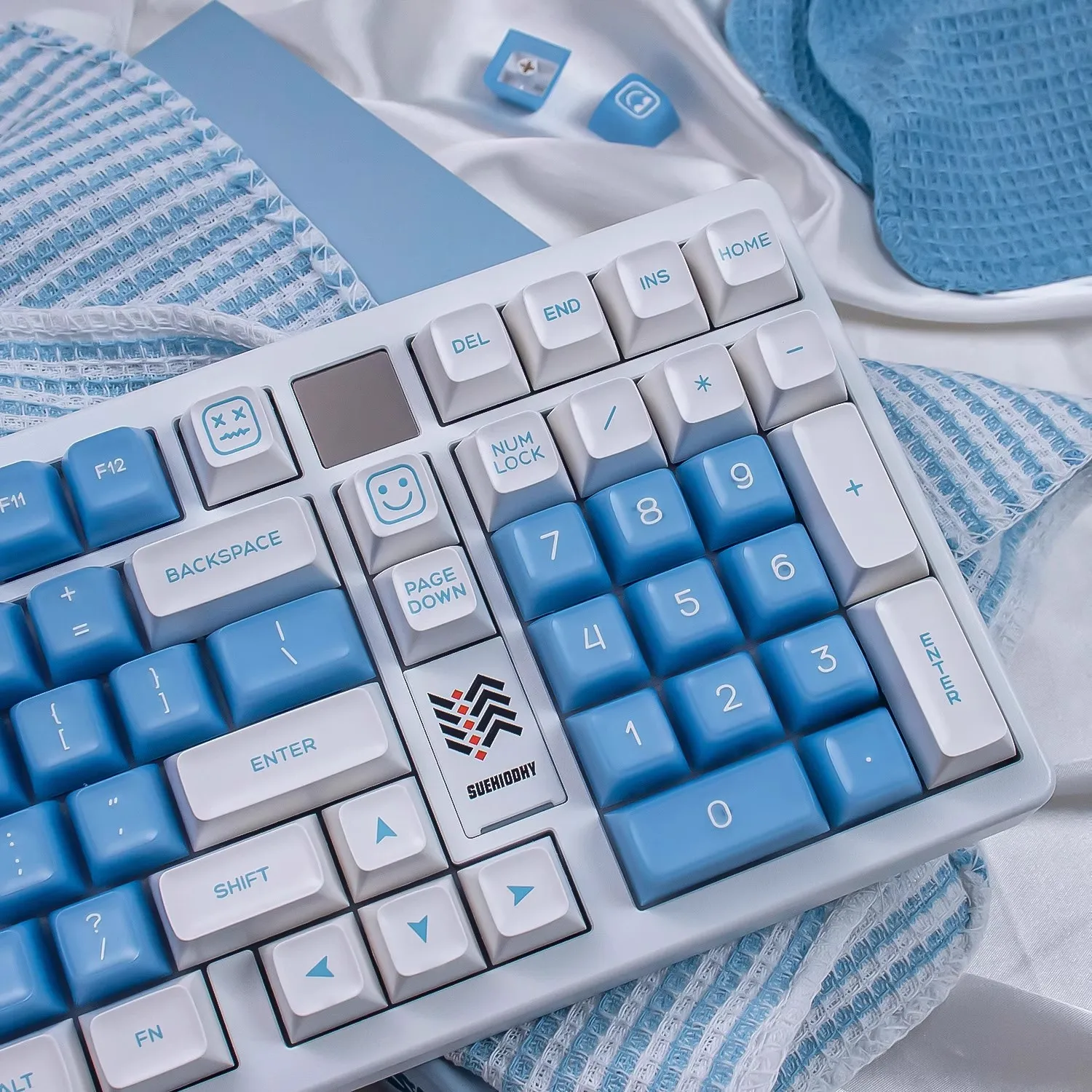 Sea Salt ice cream PBT Keycaps for Mechanical Keyboard SA Profile Keycap Custom Double Shot 161 Keys Caps for MX Switches