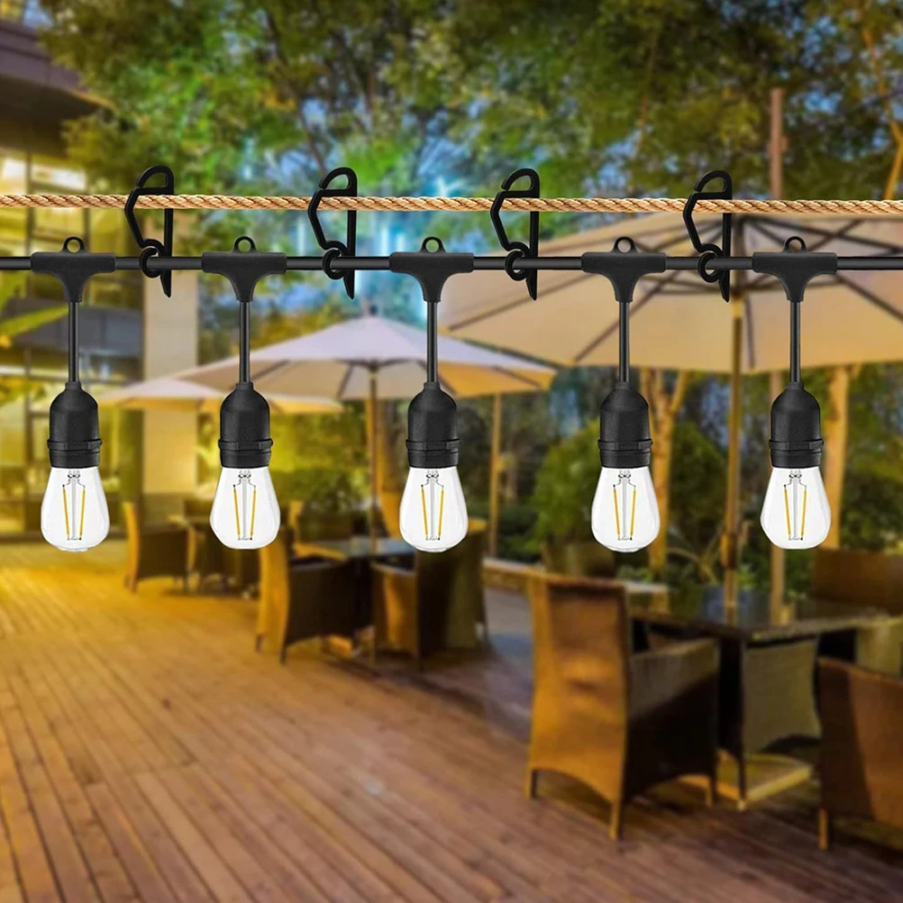 

20pcs Lighting Hooks Gutter Clips Holiday String Hangers Plastic Christmas Decor Accessories Outdoor Solutions