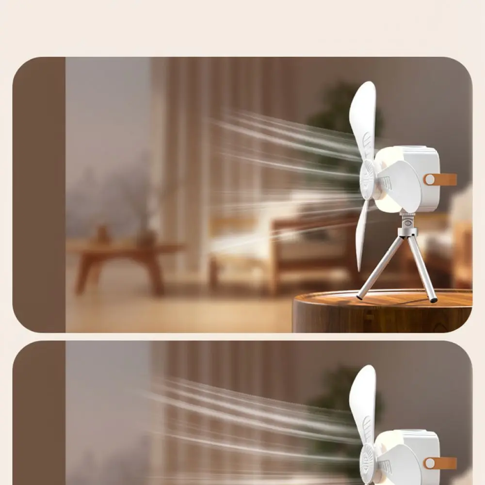 Multifunctional Tent Fan With LED Light Remote Control Rechargeable Portable Outdoor Desk Ceiling Wall Cooling Fan
