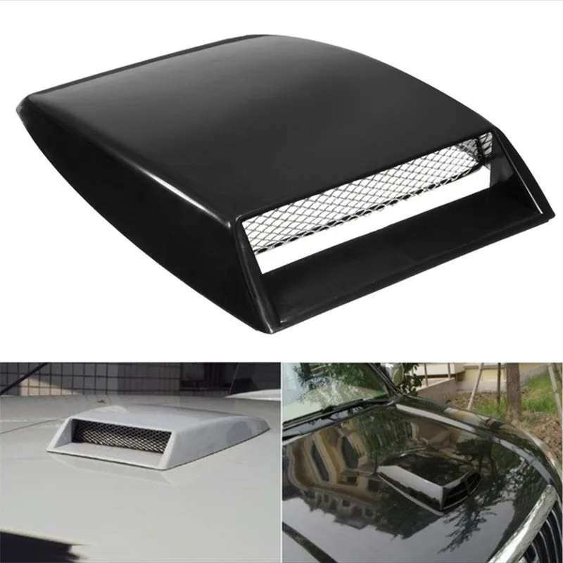 

Universal Car Styling Air Flow Intake Hood Scoop Vent Bonnet Sticker Decorative Covers Center Side Air Outlet Hood Accessories