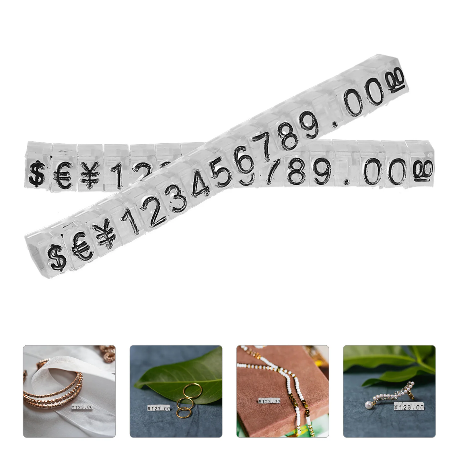 

20pcs Display Cube Aluminum Alloy Adjustable Number Block For Jewelry Tags Retail Use Price Label Stand Pricing Tags Price