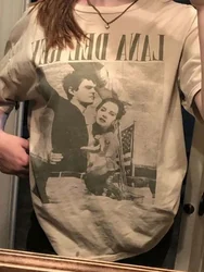 Unisex boy Lana Del Rey Ldr yelken Tan T Shirt yumuşak Tee Vintage gömlek yazlık T-Shirt Harajuku rahat kadın T Shirt kadın