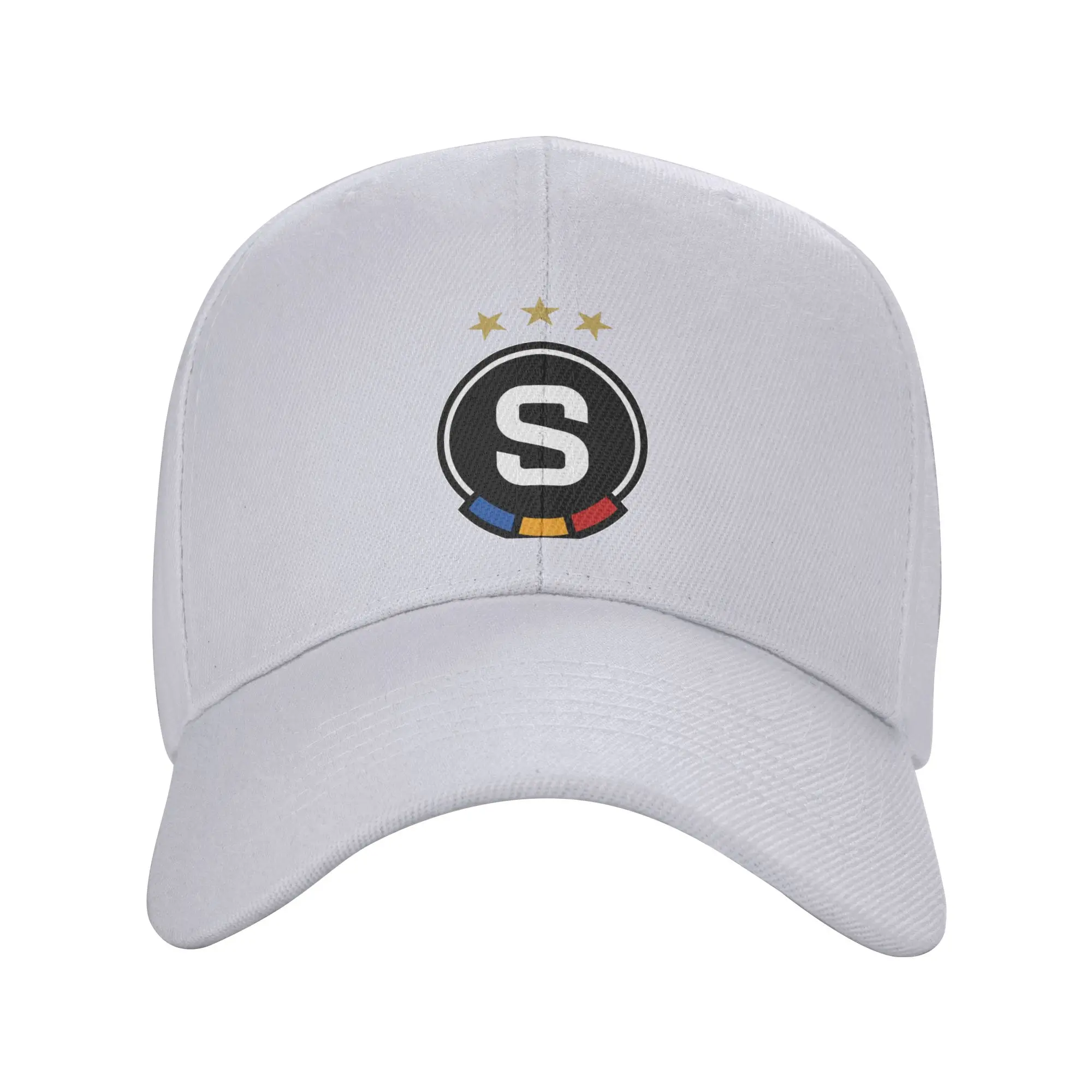Ac Sparta Praha 5 Curved Brim Baseball Cap Denim Flat-Brim Hat Cap